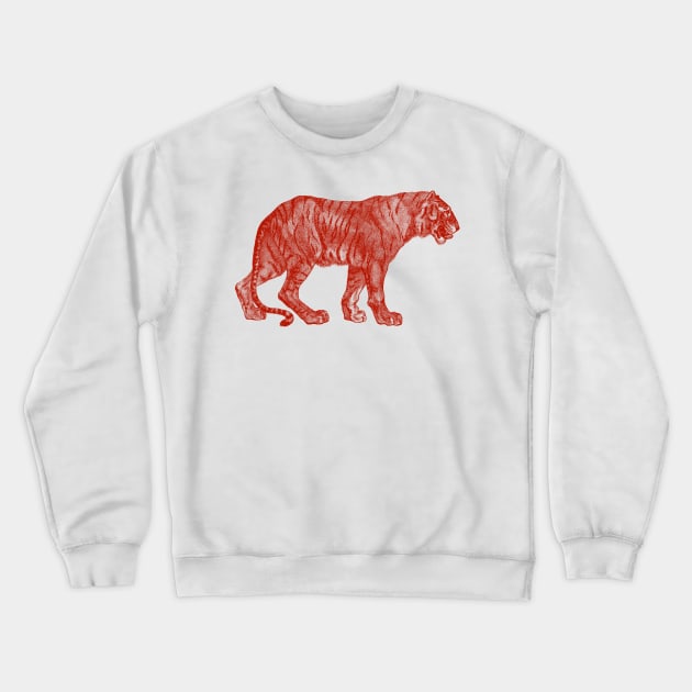 Red Tiger majestic animal design Crewneck Sweatshirt by kamdesigns